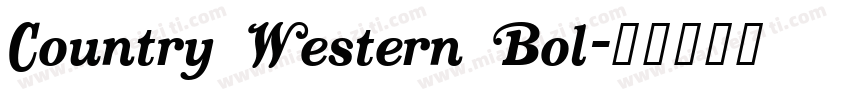 Country Western Bol字体转换